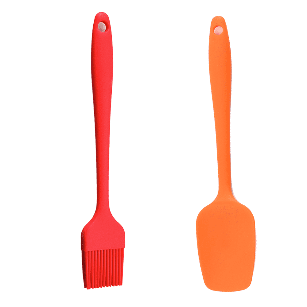 Large And Small Silicone Spatulas, Oil Brush, And Long Macaron Spatula -  Essential Baking Supplies For Cakes, Cheese, And More - Temu