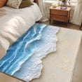 thumbnail image 5 of Abstract Beach Wave Washable Area Rugs 4'x6', Watercolor Blue Ocean Decor Low Pile Throw Living Room Rug Non-Slip Sturdy Edge Binding Carpet for Indoor Entryway Bedside Kitchen, 5 of 9