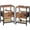 Rustic Brown-2, variant on Black 2-Pack End Tables with Fabric Drawer and Metal Frame