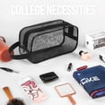 thumbnail image 2 of Bolsa de ducha de malla, organizador de accesorios de malla portátil negro, bolsa para gimnasio, dormitorio universitario (negro), 2 of 4