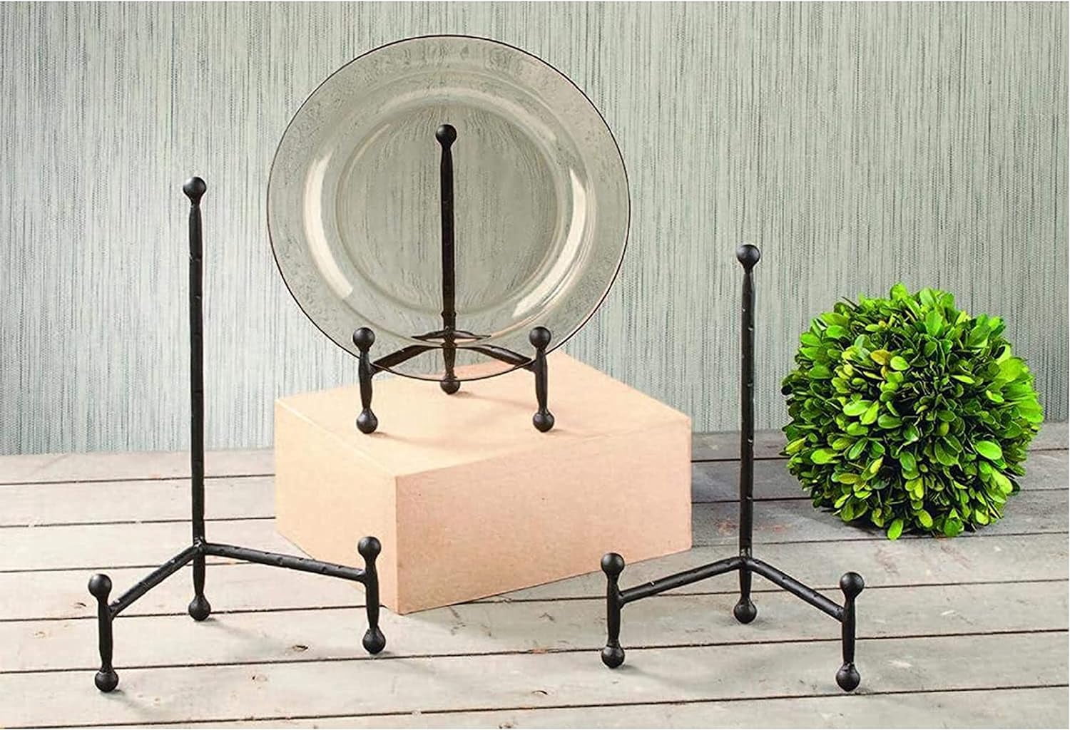 12" Black Modern Tripod Display Easel - Lightweight Durable Stand for Art, Plates & Decor