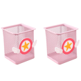thumbnail image 1 of Portalápices de Metal bonito para oficina, escritorio en casa, taza cuadrada para lápices, caja Caddy, soportes para brochas de maquillaje para niñas, 1 of 5