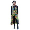 thumbnail image 5 of Kente African Print Fashion Shawl wrap with Armholes Light-weight with Belt, 5 of 5