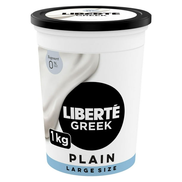 Liberté Greek 0 Yogurt, Plain, High Protein, 1 kg, 1 kg Walmart.ca