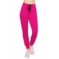 thumbnail image 3 of ALWAYS Women Jogger Sweatpants - Super Soft Stretch Lightweight Drawstrings Pants with Pork Chop Pockets Fuchsia M, 3 of 6