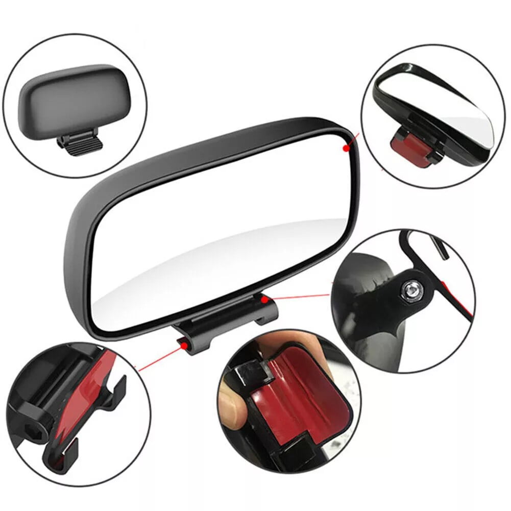 Spurtar 2 Pack Blind Spot Mirrors For Cars, HD Glass Framed Convex Rear View Blind Spot Mirror Stick On With 360° Rotation Adjustable Blindspot Mirror