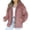 Pink, variant on Women's Corduroy Jacket, Retro Fleece-Lined Coat, Fall Hayride & Leaf-Peeping , Corduroy Fleece Jacket, Retro Winter Coat, Warmth Layer Pink S