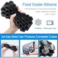thumbnail image 2 of Bandeja para cubitos de hielo premium, molde para cubitos de hielo de gel de sílice, con tapa de sellado, 37 bandejas para cubitos de hielo, molde para cubitos de hielo hexagonal seguro y, 2 of 7