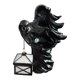 thumbnail image 3 of Adorno de linterna de bruja, estatua de resina iluminada, arte artesanal, centro de mesa creativo Negro, 3 of 9