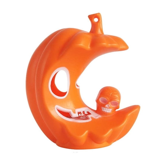 GOFLIC Halloween Flameless Candle Light, Spooky LED Wax Pillar Lamp for Tabletop Shelf Mantel Haunted Room Party Home Decor