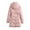 Pink, variant on Womens Trendy Casual Warm Hooded Puffer Jackets 2025 Clearance Women's Fashion Loose Long Sleeve -Padded Jacket Long Frock Coat