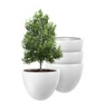 thumbnail image 1 of Atmos Homeware Macetas Decorativas para Interior y Exterior |  4 Maceta Grande de Plástico con Capacidad para 45 Litros | Modelo Bis color Blanco 4 Piezas., 1 of 6