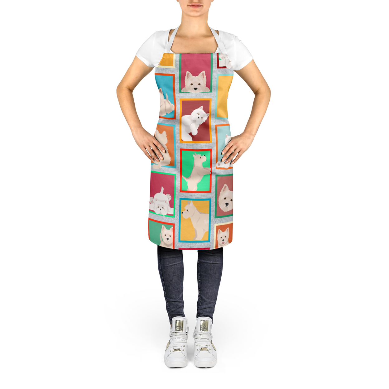 Lots of Westie Apron 27 in x 30 in