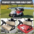 thumbnail image 4 of Yuyamidu Reindeer Golf Cart Seat Covers with Pockets, Merry Christmas Golf Cart Towel Seat Covers Blanket for Club Car, Red Club Car Accessories for 2 Passenger, 4 of 7