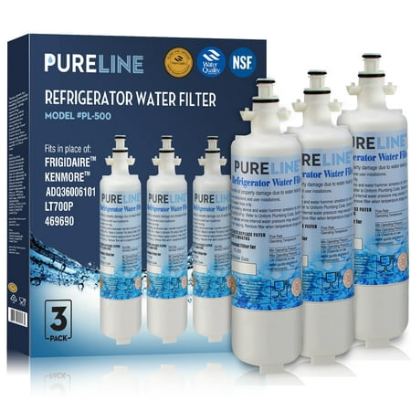 LG LT700P AND Kenmore 9690 Refrigerator Water Filter Replacement. Designed to Exact Fit as OEM for LG LT700P and Kenmoreclear 46-9690, NSF & WQA Certified - By PURELINE (3 (Best Nsf Certified Water Filters)