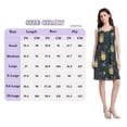 thumbnail image 4 of FORMRS Summer Dress for Women Loose U Neck Sleeveless Midi Beach Sundresses with Pockets, Orange Fireflies Pattern, 4 of 8