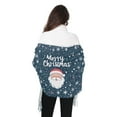 thumbnail image 4 of FORMRS Womens Scarf Winter Soft Long Big Warm Shawls Wrap Tassel Scarves, Christmas Santa, 4 of 9