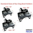 thumbnail image 4 of Handmadetneonsign Australian Shepherd Metal Dog Bowl Holder, Dog Food Bowl Stand 96319, 4 of 5