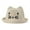 Khaki, variant on Otqutp 4 to 12Years Bucket Hat for Toddler Cat Sunshade Children's Hat Breathable Foldable Woven Hat Boy And Girl Baby Hat