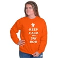 thumbnail image 4 of Keep Calm and Say Boo Halloween Sweatshirt for Men or Women Brisco Brands S, 4 of 6