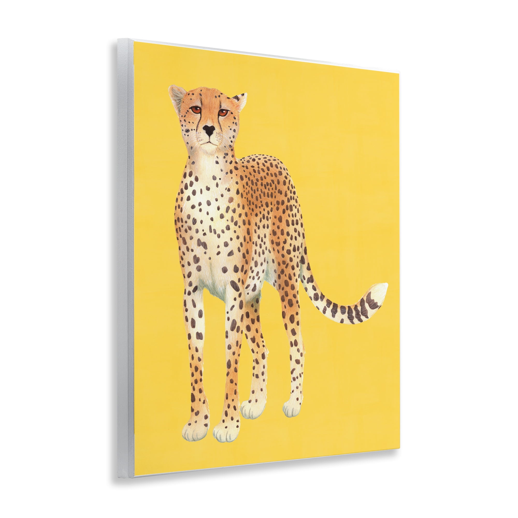 Stupell Industries Exotic Cheetah over Yellow Wall Plaque Art, design by Karolina Sato