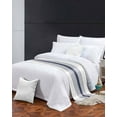 thumbnail image 3 of Xipuska Blue Vertical Striped Bed Runners for Cal King Size Bed, Decorative Bed Throws for Foot of Bed, White Minimalist Modern Bed Runner Sofa Throw Bedding Scarf Protector Slipcover for Bedroom, 3 of 6