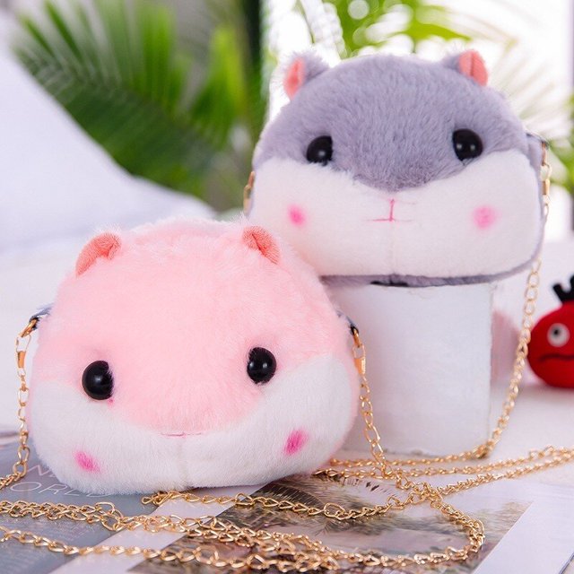 backpack plush one-shoulder diagonal children's chain bag birthday gift new ideas heqiyong LED