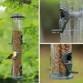 thumbnail image 7 of Urban Deco Metal Bird Feeder Tube Hanging Wild Bird Seed Feeder, Steel Hanger Great for Attracting Birds (Gray), 7 of 7