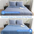 thumbnail image 5 of CHOSHOME Dual-Sided Lightweight Cooling Comforter Fiber Blue Bed Blanket, Queen, 5 of 7