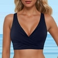 thumbnail image 2 of Women's Lace Up Tankinis Set Underwire Full Coverage Bikini Top Push Up Swim Crop Top Tie Back Bathing Suit for Beach and Pool, 2 of 4