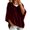 *Wine, variant on VBVC Women's Oversized Velvet Hooded Pullover , Casual Batwing Sleeve Tunic Top For Women , Ladies' Relaxed Fall Winter Sweatshirt with Pockets, Pink , S-2XL