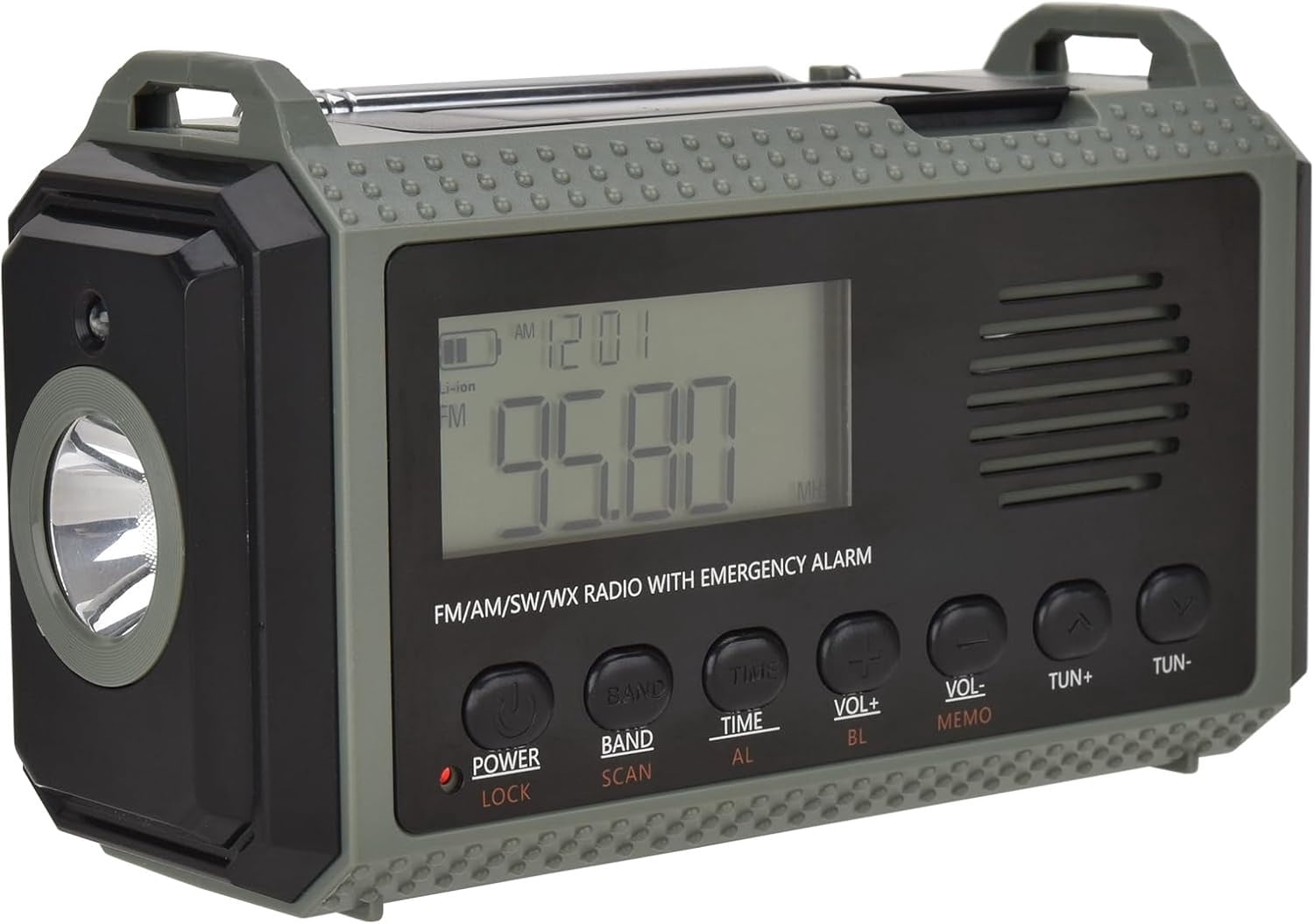 Emergency Radio, Solar & Hand Crank Weather Radio with NOAA Alerts, 10000mAh Power Bank, AM/FM/SW, Flashlight & Reading Lamp, SOS Alarm, Portable Survival Kit for Hurricane Season & Home Power Outage
