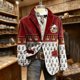 thumbnail image 3 of Abrigo Largo para Hombre Corduroy Impresión Vestido Ceremonial Botón Bolsillo Partido Blazer Chaqueta Casual Invierno Primavera Desgaste Formal, 3 of 4