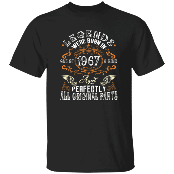Vintage Legend Were Born In 1967 58 Years Old 58Th Birthday Decorations Men Women T-Shirt