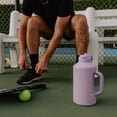 thumbnail image 3 of Botella de Agua Aislada de 1.9 Litros(64 onzas) con Popote y Tapa de Doble Uso, Termo de Acero Inoxidable con Asa, Botella Térmica de Doble Pared para Deporte Gimnasio(Lavanda), 3 of 4