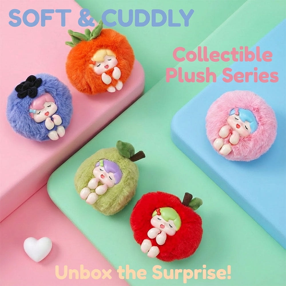 Fruit Party Series Mystery Blind Box - Cute Fruit Plush Keychain Bag Charm, Soft Stuffed Toy for Girls & Collectors, Surprise Gift (Random Style)