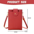 thumbnail image 2 of PU Leather Small Cell Phone Crossbody Bag Purses for Women Cross Body-red, 2 of 5