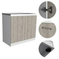 thumbnail image 4 of TUHOME Napoles Freestanding Sink - White/Light Grey Engineered Wood, 4 of 9