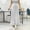 Light Gray, variant on Women's Solid Color Elastic Waist Half Length Skirt Large Skirt Half Length Skirt Knit Midi Skirt Ruffle Skirt Sequin Midi Skirt Pencil Skirts for Women plus Size Crop Top And Skirt Set for Women Can