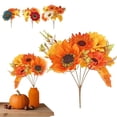 thumbnail image 6 of Artificial Spring Flowers Bouquet, Wildflower Flower with Sunflowers Daisy, Silk Flower Arrangements, Fake Flowers for Home Wedding Table Centerpieces Decor, Holiday Fall Bouquet, 6 of 7