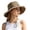 Yellow, variant on Western Cowboy Leopard Print Sun Hat for Women, Wide Brim Frayed Edge with Adjustable Chin Strap, UV Protection Summer Hat, 1 Piece, One Size