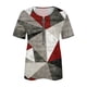 thumbnail image 4 of Blusa de manga corta con cuello en V, informal, cómoda y elegante para mujer OAVQHLG3B Store  lin121212, 4 of 5