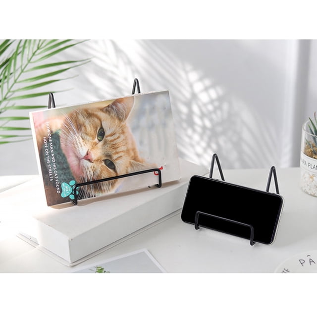 KALLORY Rack Metálico Negro Para Exhibir Fotos Y Objetos Decorativos Con Acabado Anticorrosivo