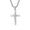 Silver no chain, variant on Unisex Stainless Steel Unique Hip Hop Twisted Rhombic Cut Cross Signet Pendant Amulet Crucifix Necklace Silver Free Chain