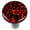 Black And Red, variant on Hot Knobs HK8058-KRA Granite Black & Orange Round Glass Cabinet Knob - Aluminum Post