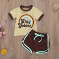 thumbnail image 3 of Infant Baby Clothing Set, Crew Neck Printing Tops + Elastic Waist Shorts, 3 of 8