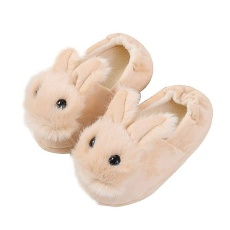 

Kids Plush Cartoon Rabbit Cotton Slippers Warm Cozy Slipper for Boy Girl Toddler Kid