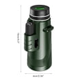 thumbnail image 2 of Telescopio monocular verde 40x60 Telescopio de alta potencia de alta definición Gadget Telescopios monoculares de mano impermeables para observación de aves y paisajes de vida silvestre YUNYI BRAND  Deportes, 2 of 7