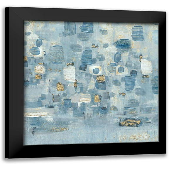 Jill, Susan 12x12 Black Modern Framed Museum Art Print Titled - Sea Glass Reflection III