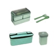 thumbnail image 1 of bote Lunch 3 Compartiments De 1400 Ml - 2 Petites Botes Collation + 1 Gobelet Soupe Avec Sac De Conglation Et Ustensiles, Bote De Continuation, 1 of 5